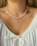 Colar de Pérolas Unissex Fecho Prateado - Áurea Acessórios