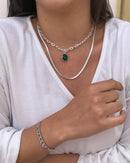 Colar Malha Snake - Prata - Áurea Acessórios