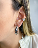 Brinco de Argola Lisa M - Semijoia Folheada em Prata