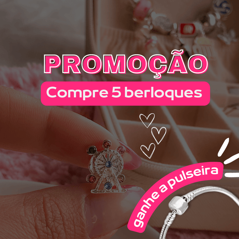 Berloque Pendurado Estrela Cravejada - Aço Inox - Áurea Acessórios