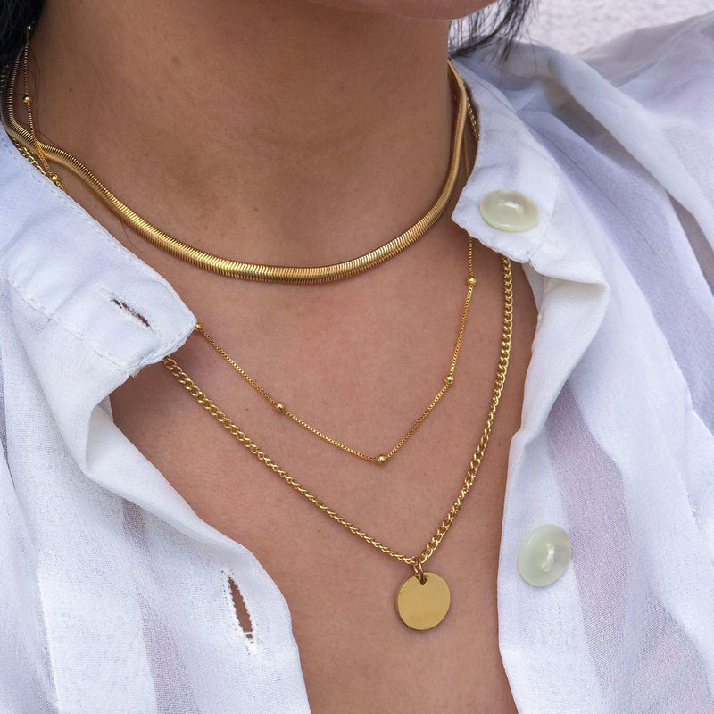 Colar Malha Snake - Dourado - Áurea Acessórios