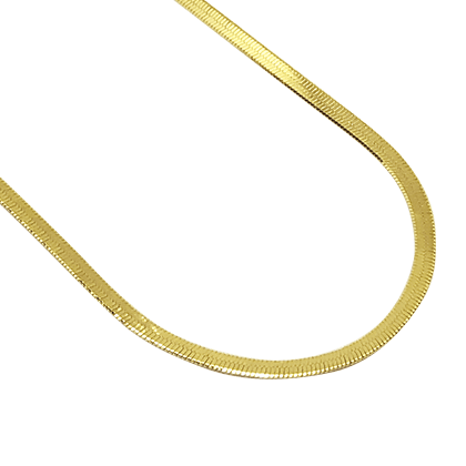 Colar Fita Laminado - Dourado - Áurea Acessórios