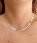 Colar Fita Laminado - Prata - Áurea Acessórios